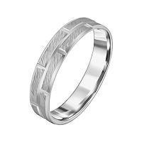 Серебряное обручальное кольцо