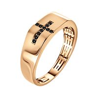 Мужская печатка с брилиантом