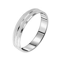 Серебряное обручальное кольцо