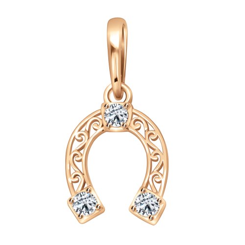 Кулон золотой "Подкова"