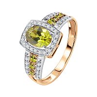 Золотое кольцо с хризолитом