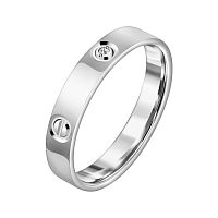 Серебряное обручальное кольцо