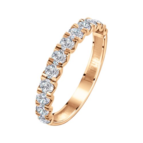 Золотое кольцо с фианитами