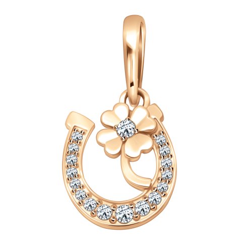 Кулон золотой "Подкова"