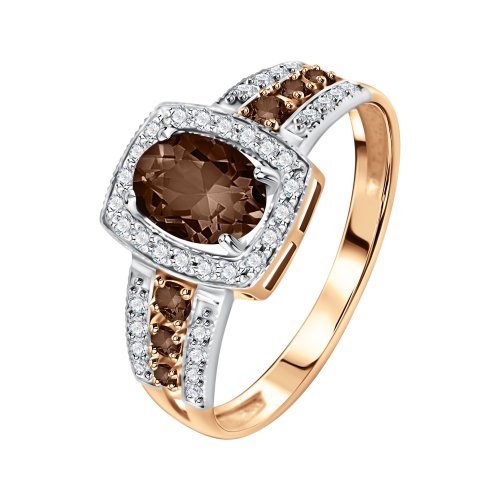 Кольцо с раухтопазом