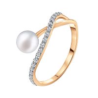 Золотое кольцо с жемчугом